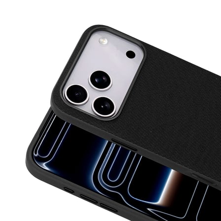 iPhone 17 Pro Kılıf MagSafe Şarj Özellikli Kumaş Tasarımlı Miami Sert PC Kapak