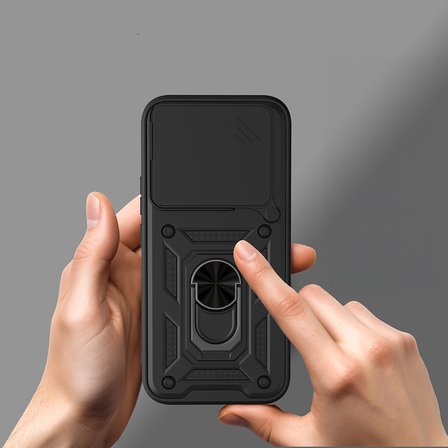 Xiaomi 17T Pro Kılıf Magnetik Standlı Kamera Korumalı Sürgülü Vega Kapak