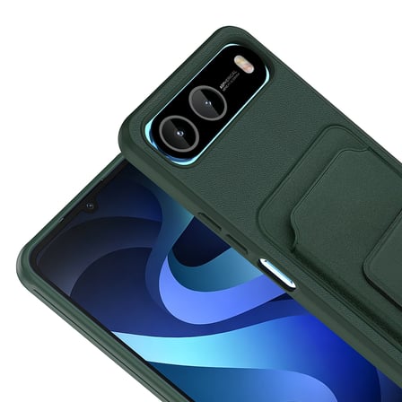 İnfinix Hot 60i 5G Kılıf Kartlıklı Manyetik Standlı PU Deri Görünümlü Lüx Kapak