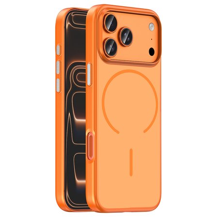 iPhone 17 Pro Max Kılıf MagSafe Şarj Özellikli Ultra İnce Mat Soft Lora PC Kapak