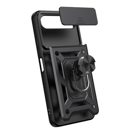 Tecno Spark 40 5G Kılıf Magnetik Standlı Kamera Korumalı Sürgülü Vega Kapak