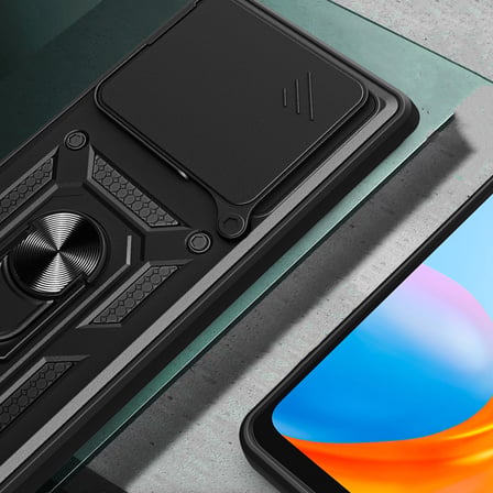 Xiaomi Redmi Note 15 Pro Kılıf Magnetik Standlı Kamera Korumalı Sürgülü Vega Kapak