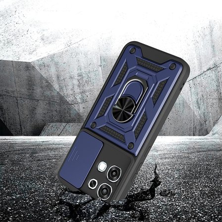 Oppo A6 Pro Kılıf Magnetik Standlı Kamera Korumalı Sürgülü Vega Kapak