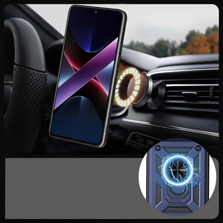Oppo A6 Pro Kılıf Magnetik Standlı Kamera Korumalı Sürgülü Vega Kapak