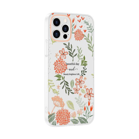iPhone 12 Kılıf Kamera Korumalı Canlı Lüx Desenli Klip Sert Kapak Beautiful