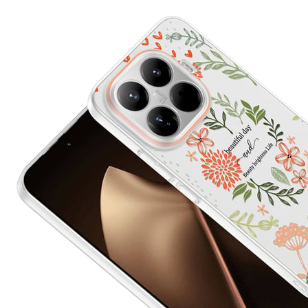 Xiaomi 15T Pro Kılıf Kamera Korumalı Canlı Lüx Desenli Klip Sert Kapak Beautiful