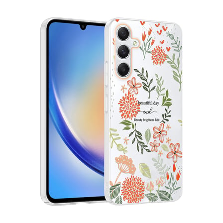 Galaxy A34 Kılıf Kamera Korumalı Canlı Lüx Desenli Klip Sert Kapak Beautiful
