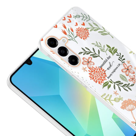 Galaxy A16 Kılıf Kamera Korumalı Canlı Lüx Desenli Klip Sert Kapak Beautiful