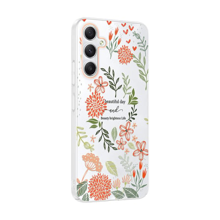 Galaxy S23 FE Kılıf Kamera Korumalı Canlı Lüx Desenli Klip Sert Kapak Beautiful