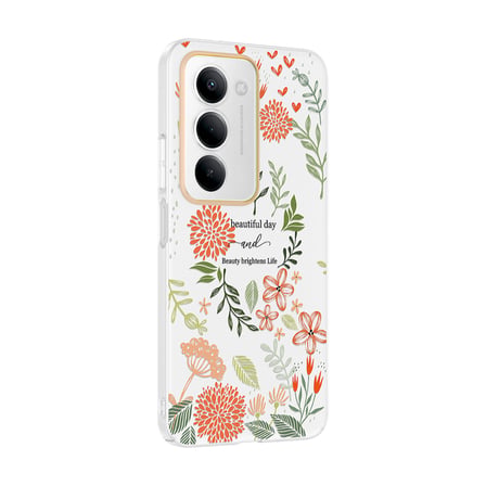 Xiaomi Redmi 15 Kılıf Kamera Korumalı Canlı Lüx Desenli Klip Sert Kapak Beautiful