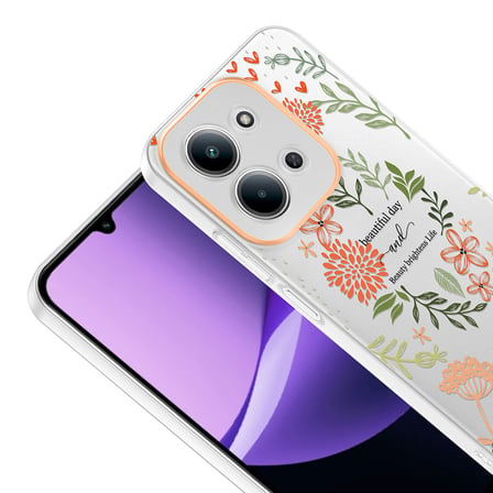 Xiaomi Redmi 15C Kılıf Kamera Korumalı Canlı Lüx Desenli Klip Sert Kapak Beautiful