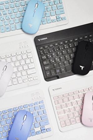 Torima Bluetooth Kablosuz Klavye ve Mouse Seti Pembe TMK-04