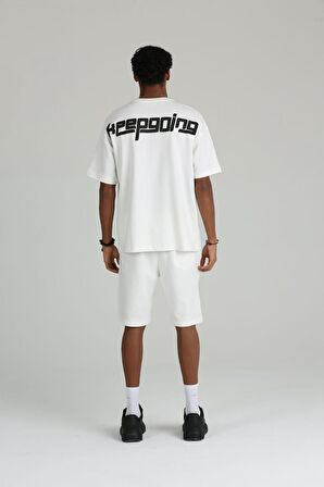 Erkek Keepgoing  Baskılı 2 İplik Şort Tişört Takımı