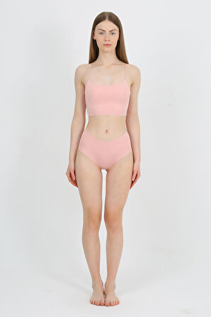 Yüksek Bel Basic Lazer Kesim Bikini Külot 3'lü Paket