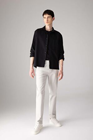 DeFacto Regular Fit Normal Kesim Gabardin Chino Kanvas Pantolon Yazlık Fermuar Cepli Düz Paça B2088AX24SPGR94