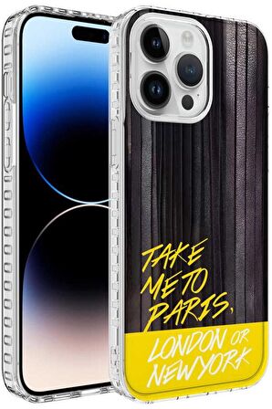 Apple iPhone 12 Pro Kılıf Airbag Kenarlı Renkli Desenli Elegans Silikon