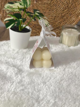 Pamuğum Atelier Kişiye Özel Bubble Mum Mevlüt ve Doğum Günü Hediyeliği (15 Adet)