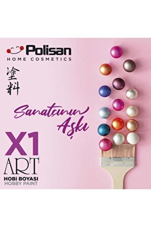 Polisan X1 Art Vernikli Sarı Hobi Boyası 120 Ml