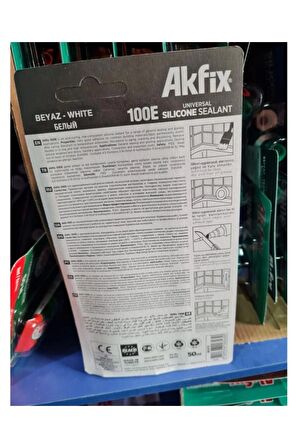 Akfix Tüp Beyaz Silikon 50 Ml.