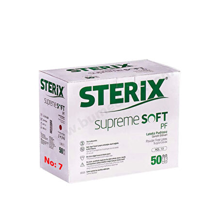 Sterix Steril Eldiven Pudrasız 50'li Kutu - No: 7