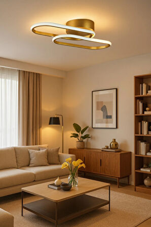 Zzez Eskitme Renk Modern Tasarım Beyaz Ledli Cafe - Mutfak - Salon 2 Li Led Avize
