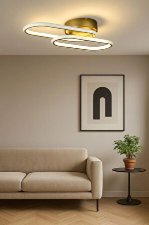 Zzez Eskitme Renk Modern Tasarım Beyaz Ledli Cafe - Mutfak - Salon 2 Li Led Avize