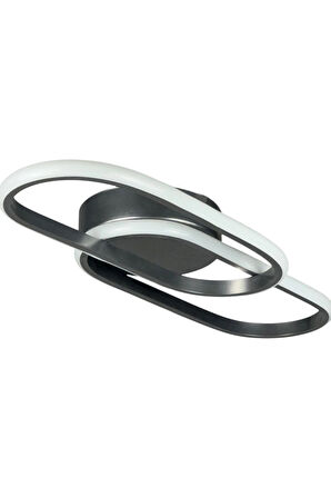 Zzez Gri Renk Modern Tasarım Beyaz Ledli Cafe - Mutfak - Salon 2 Li Led Avize