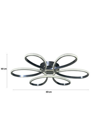 Krom Renk Modern Tasarım Yatak Odası - Salon - Mutfak Gün Işığı Ve Beyaz Led Avize
