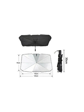  Mobgift Araba Güneş Gölge Koruyucu Şemsiye Oto Ön Cam GÜNEŞLIK(145CM*79CM)