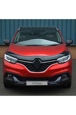 Renault Kadjar Ön Kaput Koruma Rüzgarlığı 3mm Akrilik (ABS) Parlak Siyah Deflektör 2012-2020