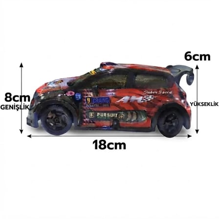 Toyverashop Uzaktan Kumandalı Araba 2.4 GHz Koyu Kırmızı 4 Çeker 25 km Hızlı Drift RC Araba Işıklı Şarjlı