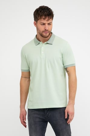 Erkek Düz Kısa Kollu Basic Uzun Buz Mavi Polo Yaka Tişört
