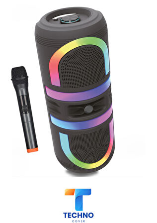 Bluetooth Özellikli Ses Bombası 8x2 Inch Rgb Işıklı Speaker (KLN-210)