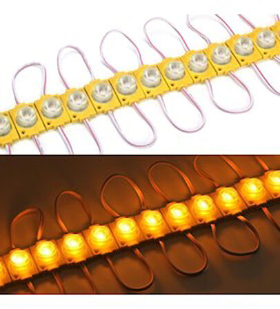 Led Modül Sarı Tekli Led Mercekli 12v Dc 1,5w İp 65 5 adet