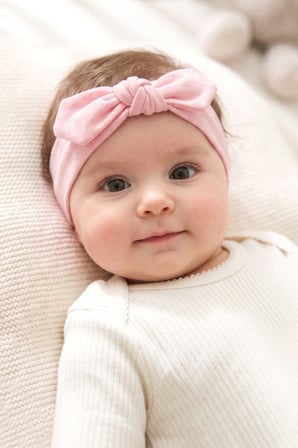 Just Inner Kız Bebek 2'li Pamuklu Bandana Bere Penguen Desenli Fiyonklu Esnek ve Konforlu (684601)