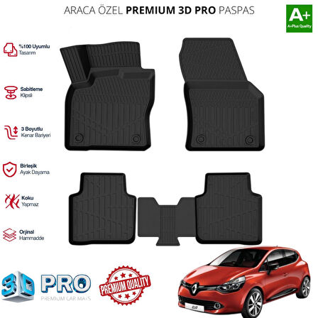 CLİO 4 ARACA ÖZEL 3D PASPAS 2012 2013 2014 2015 2016 2017 2018 2019