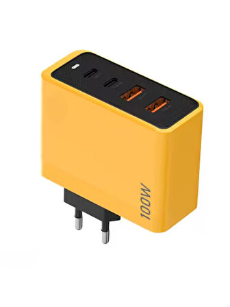 2 Type - C + 2 Usb Giriş Şarj Adaptörü 100W   Hızlı Şarz Iphone Xiaomi Huawei Samsung Oppo Uyumlu