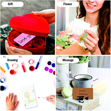 Boş Kelime Kartları 5x8 cm - 50 Adet Oval Kenarlı | Tabu &amp; Not Kartları - Kraft