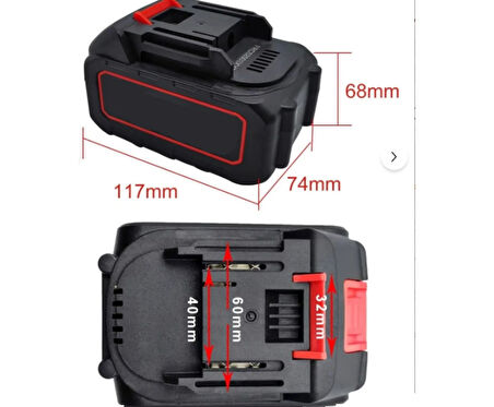 Assur Dawreek Uyumlu 21V 10 Pilli Yedek Batarya