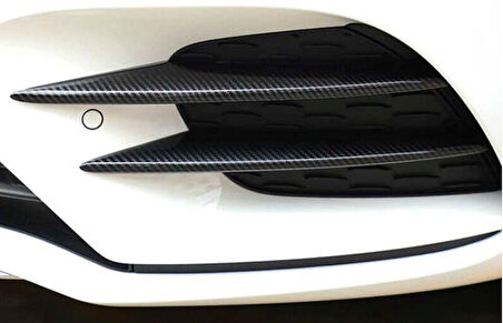 Mercedes W177 A Serisi 2019+ Uyumlu Ön Tampon Bıçakları - 4 Parça - Karbon