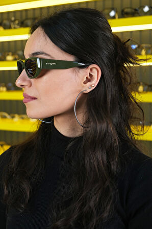 Vogue Kadın Güneş Gözlüğü Avcı Yeşili Çerçeve Koyu Kahverengi Cam 0VO5438S