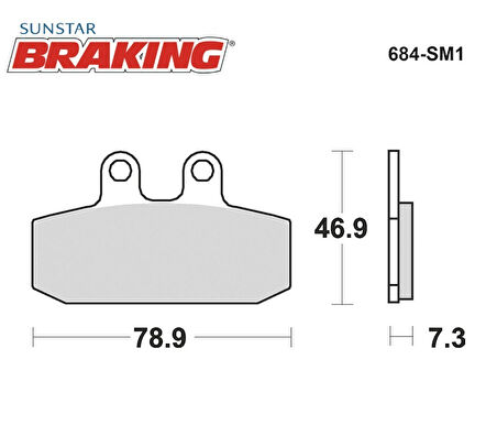 YARI METALİK FREN BALATASI / MOTO GUZZI / V9 ROAMER ABS / 850cc / ARKA  / 2016-2017-2018