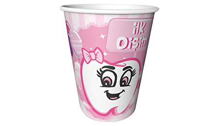 İLK DİŞİM PEMBE BARDAK 8'Lİ