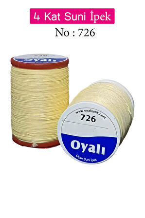 Oyalı 4 Kat Suni İpek İplik İğne Oyası Boncuk İpi Tığ Oyası No:726