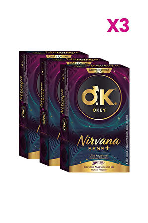 Okey Nirvana Sens Prezervatif 8'li x3 Adet