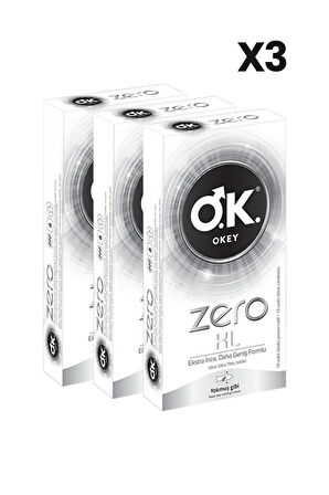 Okey Zero XL Prezervatif 10'lu x3 Adet