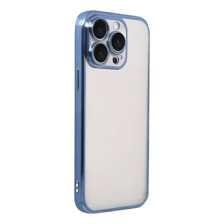 Apple iPhone 15 Pro Max Razer Lensli Silikon - Açık Mavi