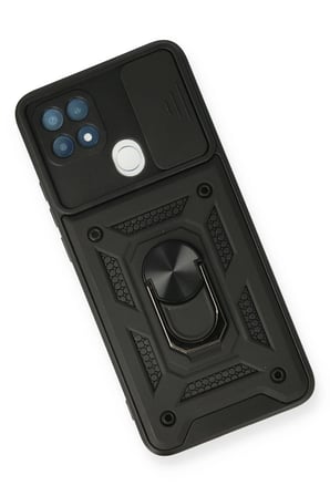 Mey İthalat®   A15 Kılıf Pars Lens Yüzüklü Silikon - Siyah