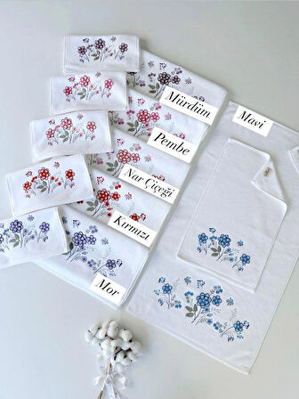 SARRA KADİFE 3D NAKIŞLI ANALI KIZLI 2'Lİ TAKIM - FULYA-MOR