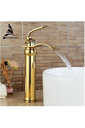 Banyo Çanak Lavabo Bataryası Altın Dore Yeni Şelale 5 Yıl Garantili